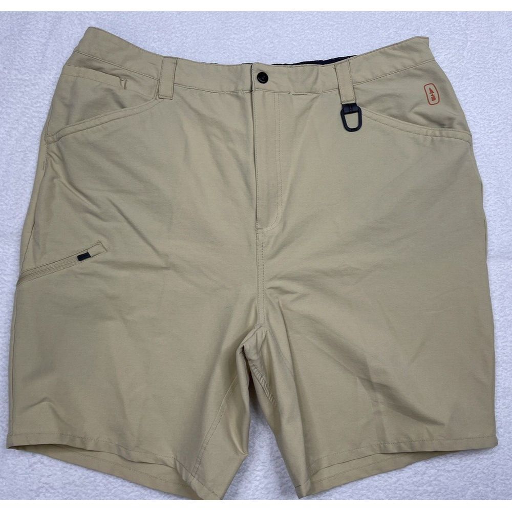 Bass Outdoor Hiking Shorts Men‎ 2XL Brown 9" Zip Tech Pocket